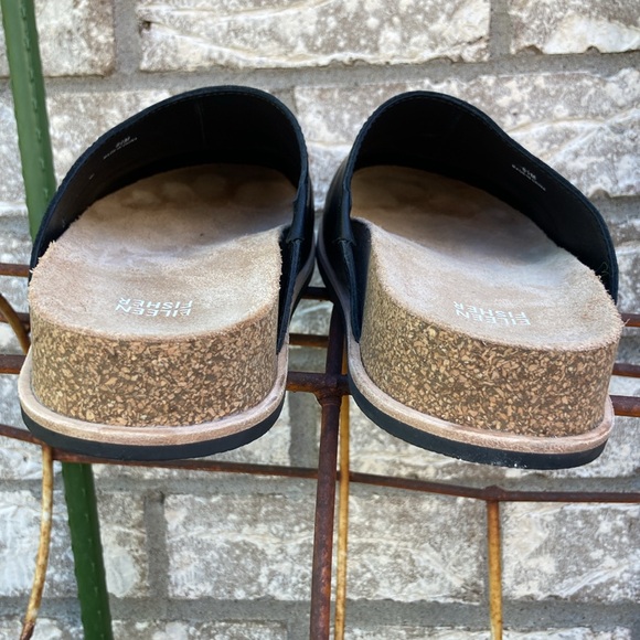 🐬 Eileen Fisher Bios Black Leather Mule 8.5 M - Picture 8 of 13
